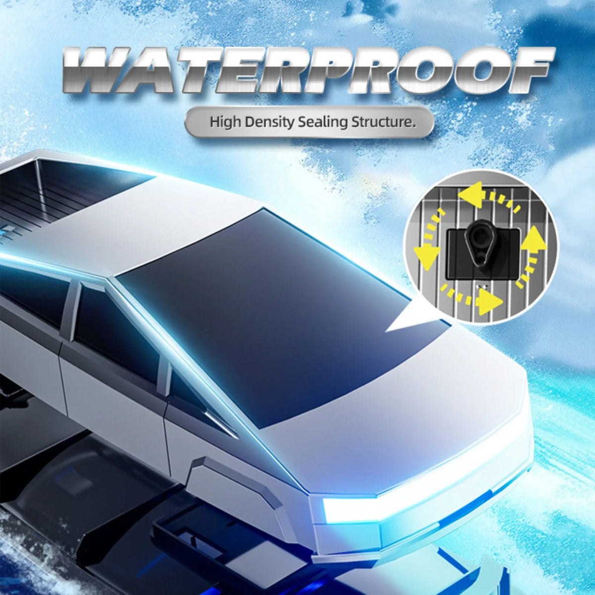 Cyberpunk High-Speed RC Boat 2.4GHz Waterproof Dual Motor Rechargeable Battery for Pools Lakes Boys Kids Adults Birthday Gift