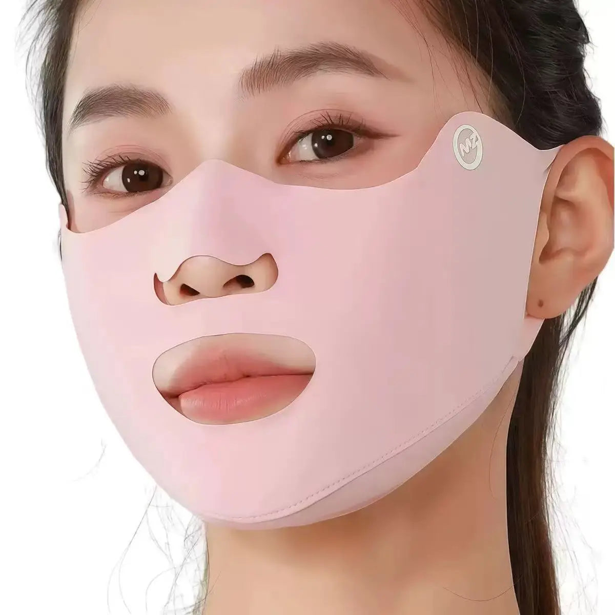 New Breathable Ice Silk Mask Washable Anti-UV Riding Face Mask Dustproof Anti-sun Mask Gift