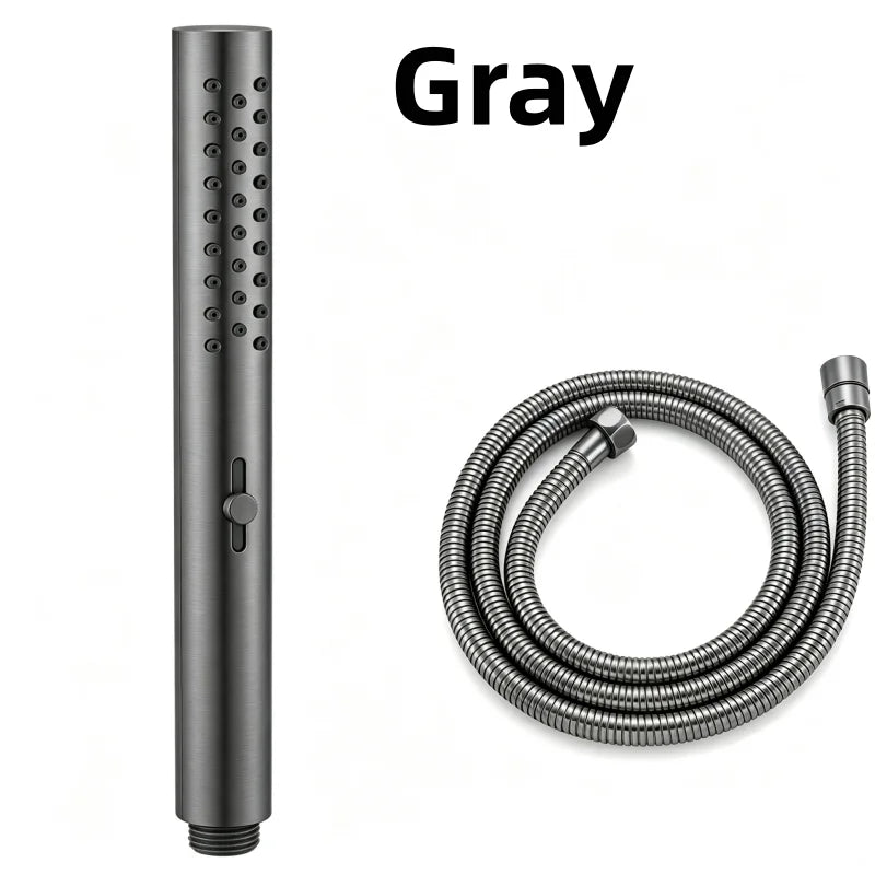 Brushed Nickel Stainless steel Hand Shower Head with 1.5M Hose Water Saving Handshower Shower Brass Bracket Accessor