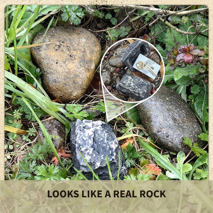Creative Simulation Hide Keys In Stone Safety Storage Box Outdoor Garden Hidden Fake Rock Shape For Home RV Spare Key Safe