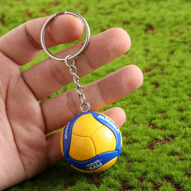 PVC Volleyball Keychain Ball Toy Sport Key Chain Gift Car Ball Key Holder Ring For Players Men Women Keyring Birthday Gift
