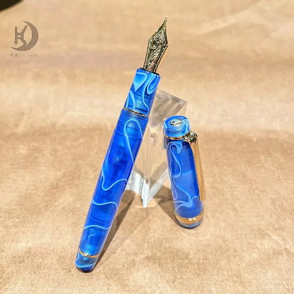 JX 21 Luxury Premium Business Writing Acrylic Calligarphy Pen, Unique Design Souvenir Fountain Pen, Ideal for Executive