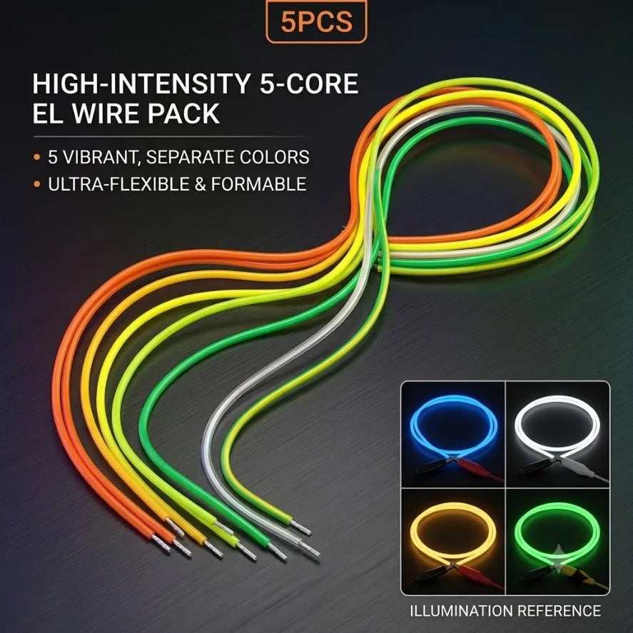 3V LED Same End Filament Flexible Ultra Slim Spiral Bulb Retro Edison Bulb Lamp Parts Diode Lighting Strip Decoration 5PCS/Pack