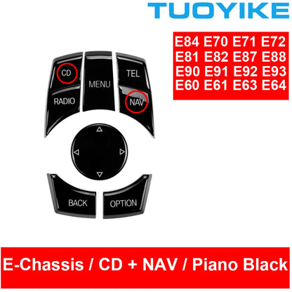 Car Interior Console CIC i-Drive Multimedia Control Button For BMW 1 3 5-Series X1 E84 X5 X6 E70 E71 E81 E82 E90 E91 E92 E60 E61