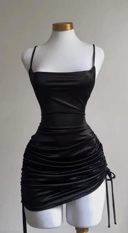 Europe USA explosive new cross-border dress summer high sense lace-up sexy halter spice bag hip skirt