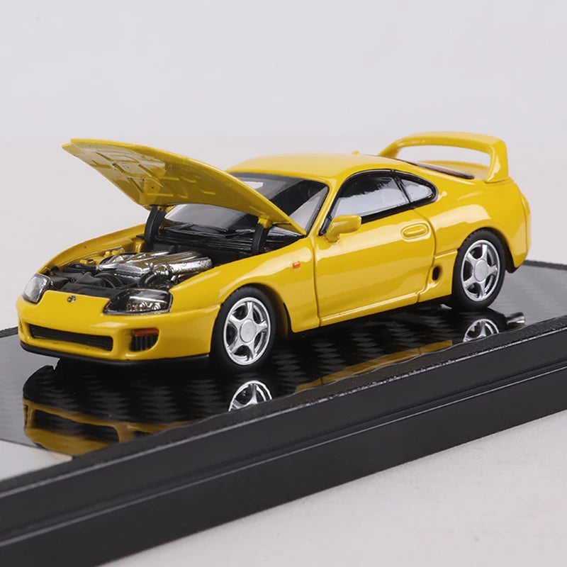 LCD 1:64 Supra A80 Alloy Model Car Can Open The hood