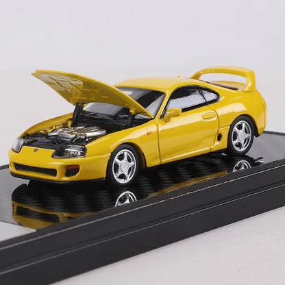 LCD 1:64 Supra A80 Alloy Model Car Can Open The hood