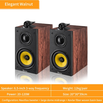140W High-Power 6.5-inch Speaker Three-Way Bookshelf Speaker Fever 2.0 Hifi Audio Passive Home Theater Enthusiast Speaker 8Ω