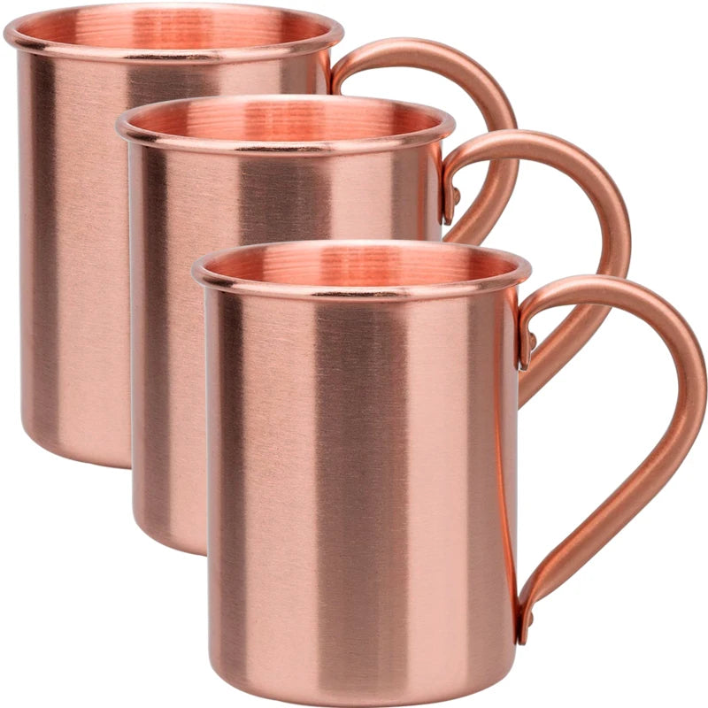 400ml Vintage Pure Copper Cup, Thickened Hammer Texture 100% Copper Breakfast Milk Coffee Mug, Handcrafted Tea Tumbler Drinkware