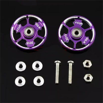 Homemade Tamiya 4WD modified accessories 2015 aluminum alloy lettering hollow guide wheel with gasket screws
