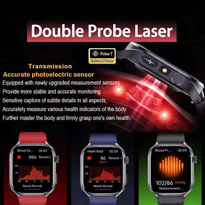 2026 New AI Health Care Accurate detection ECG SmartWatch Blood Pressure lipids Uric Acid Analysis Bluetooth Call Smart Watches