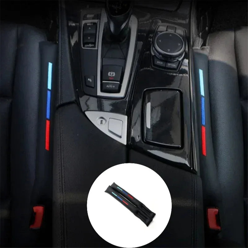 2pcs Black Car Seat Gap Filling Pad Slot for BMW E46 E60 E90 E34 E39 E53 E87 M3 M5 E91 F30 F10 F20 F34 G30 E70 E30 X1 X3 X5 X6