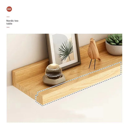 Wooden Floating Shelf Wall Mounted U-shaped Shelf Display Stand For Living Room Bathroom Kitchen Organizer Storage Rack