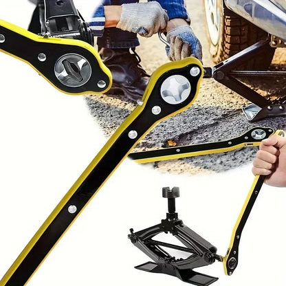 Car Scissor Jack with Wrench Auto Emergency Crank Lift Stand Labor-Saving Repair and Tire Replacement Tool for SUV Vehicle