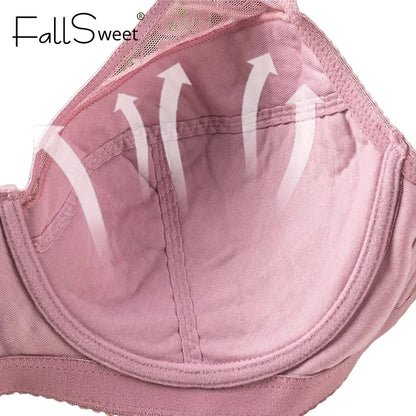 FallSweet 1/2PCS Plus Size Minimizer Bra 38-48 E F Cup for Women Underwire Push Up Bra Anti-sagging Brassiere Full Coverage