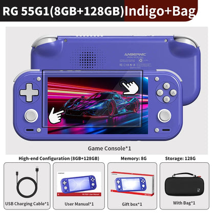 Anbernic RG 55G1 Retro Handheld Game Console 5.5" Incell IPS Multi-touch Screen 6000mAh Android RG55G1 All One Video Game Player