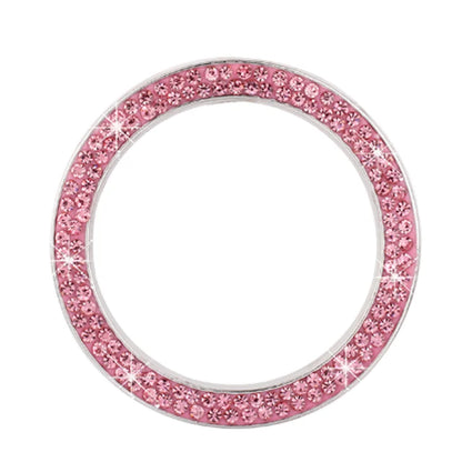 Decoration Ring Diamond Rhinestone Car Decor One Click Start Button Engine Start Stop Switch Button Cover
