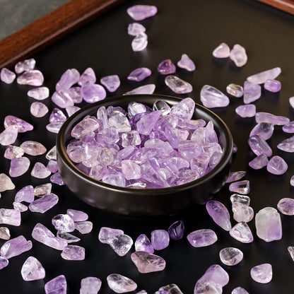 100g Natural Dreamy Amethyst Crushed Stones Brazilian Amethyst Cleansing Stones Mini Landscape Fish Tank Home Office Decoration