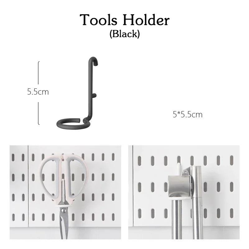 DIY Pegboard Accessories No Punching Kitchen Organization Shelf Storage Box Hooks Wall Organizer Crafts For Garage Room
