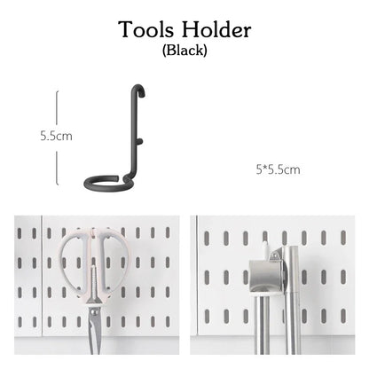 DIY Pegboard Accessories No Punching Kitchen Organization Shelf Storage Box Hooks Wall Organizer Crafts For Garage Room