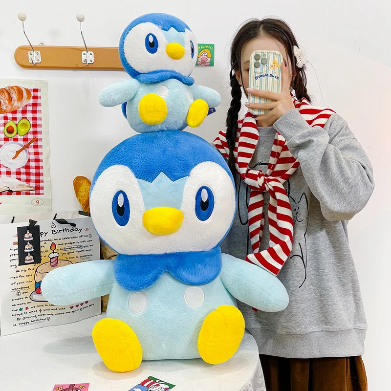 Big Size Kawaii Piplup Plush Toy Pokemon Penguin Stuffed Anime Doll Very Soft Cuddly Plushie Birthday Gifts For Fans