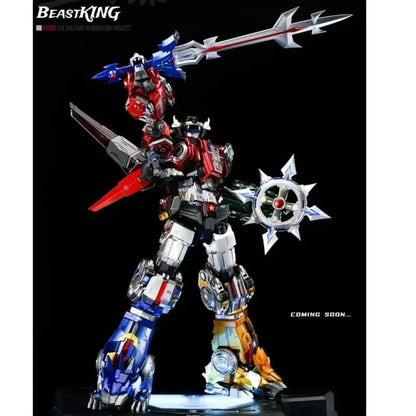 In Stock Reignite Beast King Reborn-01 Transformable and Combining Model LED Base Alloy Detachable Robot Lions Action Figure