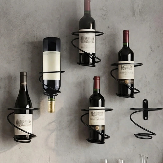 Display Rack Wine Storage Rack Simple Home Counter Decoration Hanging Spiral Type Red Wine Bottle Rack Wall Mount Wine Bottle