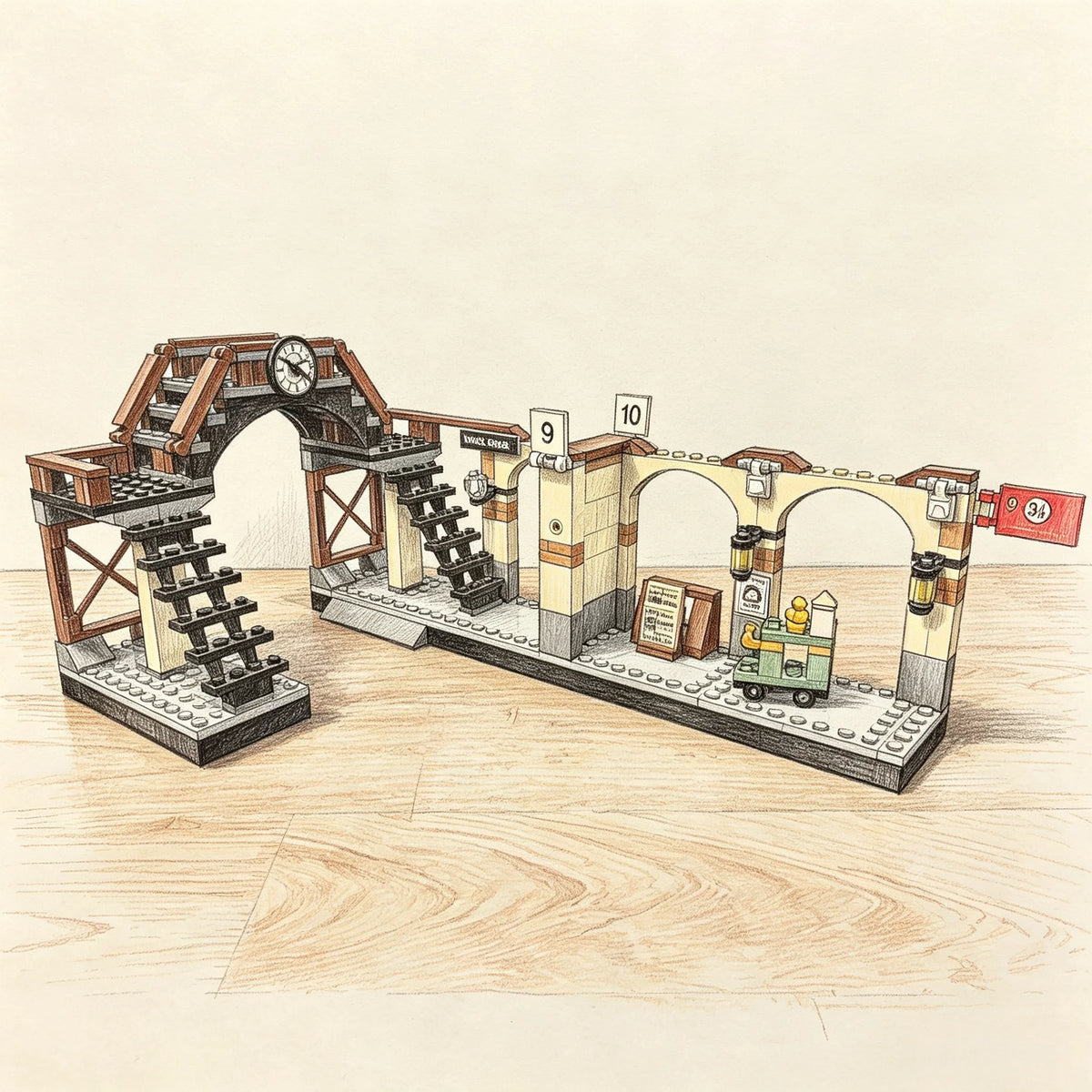 2026 New Classic Train Model Building Block Set DIY Assembly Model Adult Christmas Gift Creative Collectible Toy
