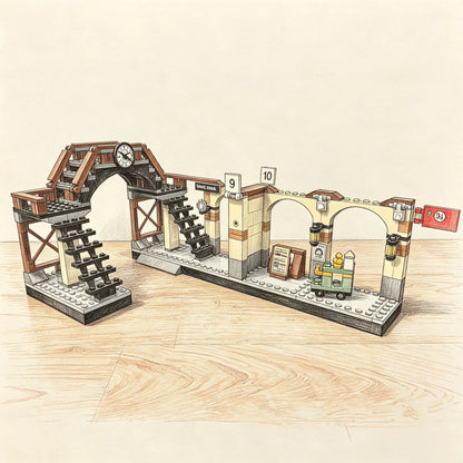 2026 New Classic Train Model Building Block Set DIY Assembly Model Adult Christmas Gift Creative Collectible Toy