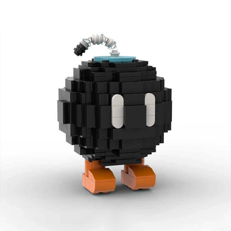 260pcs MOC Mario Bob Omb Super Collectible Display Building Blocks Diy Assembly Set Miniature Collector Desk Toy Gift For Fans
