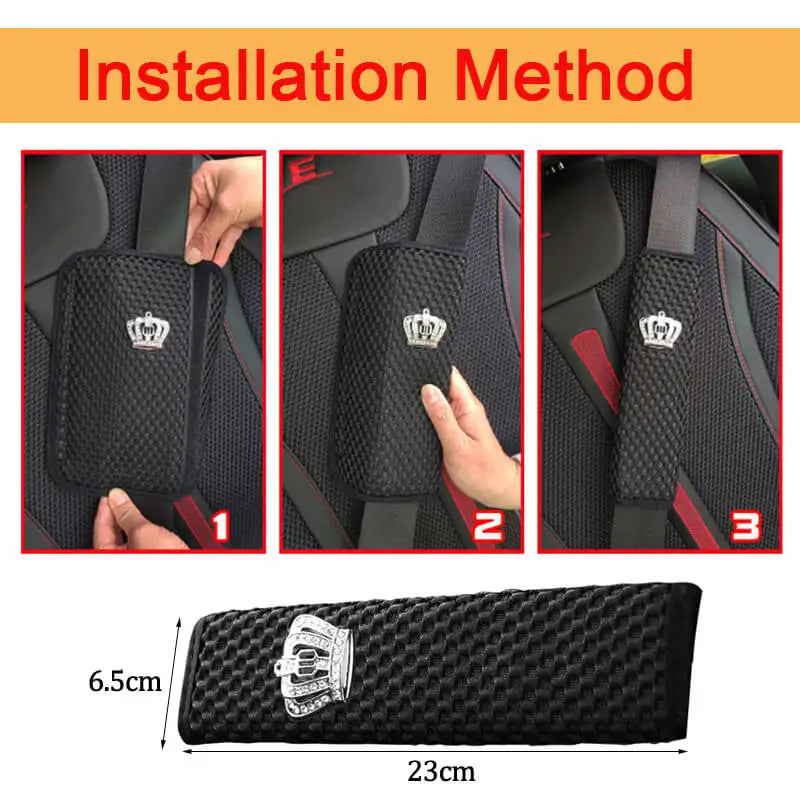 Car Seat Belt Shoulder Guard Padding Pad Four Seasons Massage Net Lengthened 23cm 30cm 50cm 75cm Car Interior Accessories