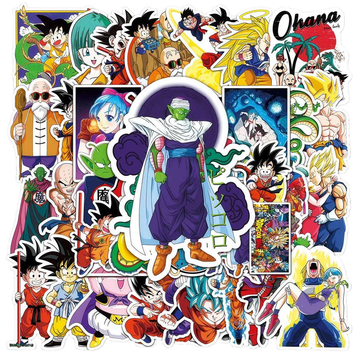 50/100pcs Dragon Ball Cartoon Creative Stickers, DIY Decorative Stickers for Luggage, Notebooks, and Pencil Cases