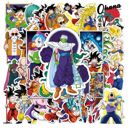 50/100pcs Dragon Ball Cartoon Creative Stickers, DIY Decorative Stickers for Luggage, Notebooks, and Pencil Cases