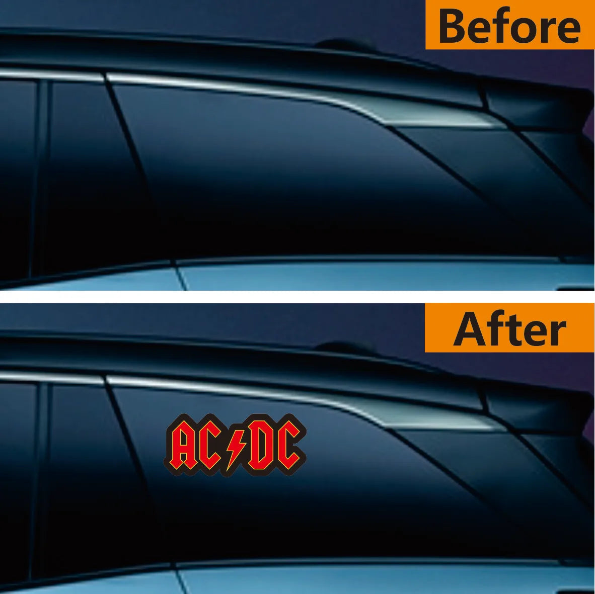 Hot DC AC Music KK Vinyl Decal Interesting Car Sticker for Car Truck Window Bumper Decals Car Applique Waterproof Accessories