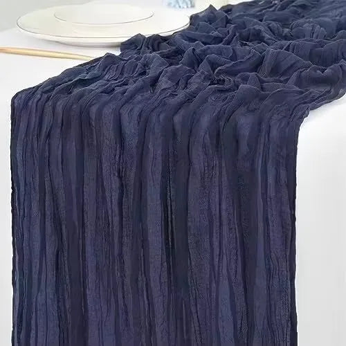 1PCS/6PCS 90*300CM Light Pink Cheesecloth Table Runner Boho Gauze Fabric Rustic Sheer Table Runners For Wedding Bridal Shower