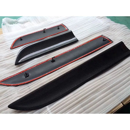 Car Door Protection For Porsche Macan Carbon Fiber Door Plate Cover Body Kit trim Add On style 2014 2015 2016 2017 2018 2020