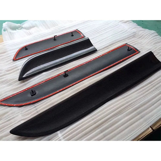 Car Door Protection For Porsche Macan Carbon Fiber Door Plate Cover Body Kit trim Add On style 2014 2015 2016 2017 2018 2020