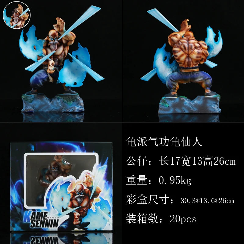 26cm Dragon Ball New Hot Sell Anime Kame Sennin Kamehameha Change Head Action Figures Pvc Statue Collection Model Toys Gifts