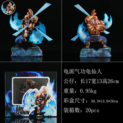 26cm Dragon Ball New Hot Sell Anime Kame Sennin Kamehameha Change Head Action Figures Pvc Statue Collection Model Toys Gifts