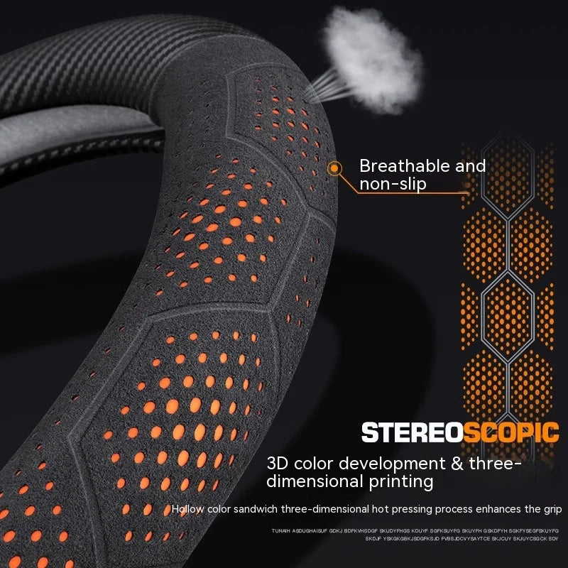 Carbon Fiber Steering Wheel Covers Suitable for Toyota Crown CHR, Yaris, Corolla, Auris, Rav4, Prius, Camry, Raize, Prado.