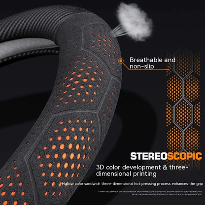 Carbon Fiber Steering Wheel Covers Suitable for Toyota Crown CHR, Yaris, Corolla, Auris, Rav4, Prius, Camry, Raize, Prado.