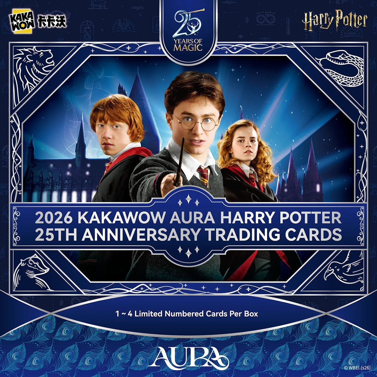 KAKAWOW 2026 AURA Harry Potter 25th Anniversary Trading Cards and BLASTER
