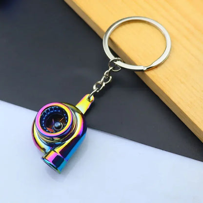 Metal Mini Car Auto Creative Wheel Keychain Parts Auto Enthusiast  Accessories KeyKeyring Ring Chain for Men Woman Lover Gift