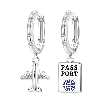 Orstarry 925 Sterling Silver Asymmetric Design Earring Key Lock Earrings Drop Earrings For Women Party Gifts Trendy Jewelry