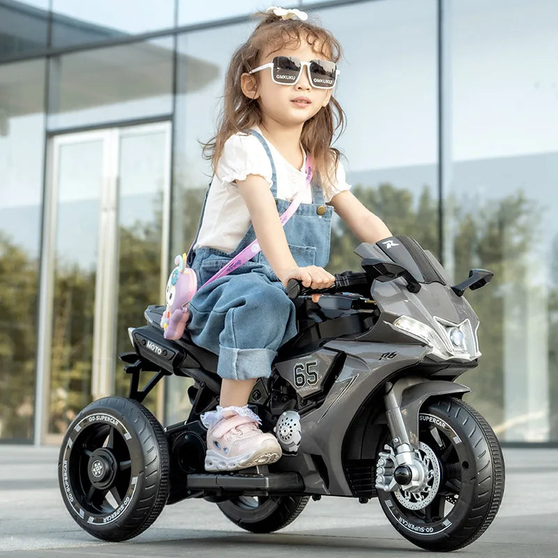 6v Load 30KG Children's Dual Drive Large Ride On Remote Controlled Toy Charging Battery Motorcycle