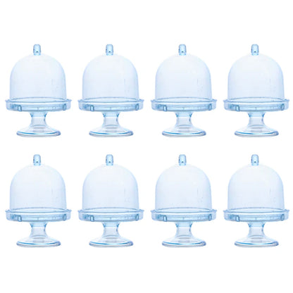 5/20Pcs Mini Candy Cupcake Stand Holder with Clear Lid Chocolate Dessert Display Tray Wedding Kids Birthday Party Decor Supplies