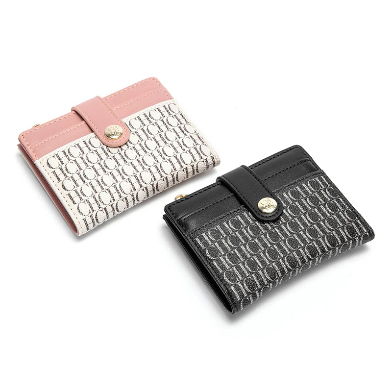 CHCH Fashion Classic Retro Men's and Women's Universal Wallet Letter Printed Portable Card Bag Zero Wallet