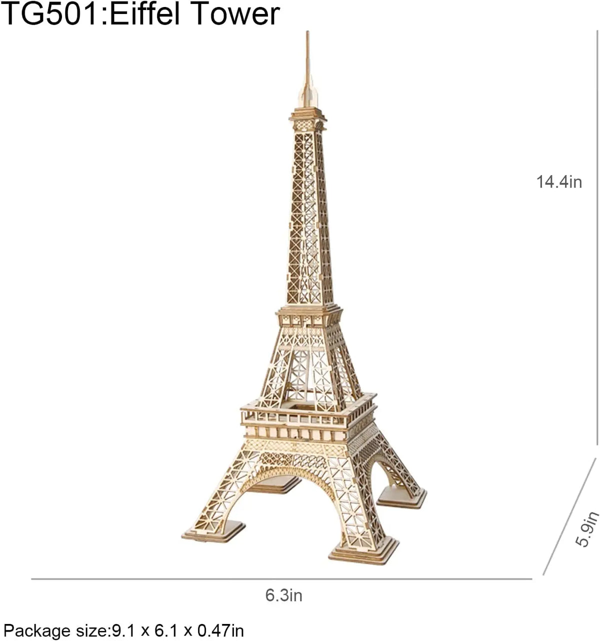 Robotime 3D Puzzle Wooden Kits DIY Tower Bridge Big Ben Set  Eiffel Tower Model Kit Home Decor Birthday Gifts