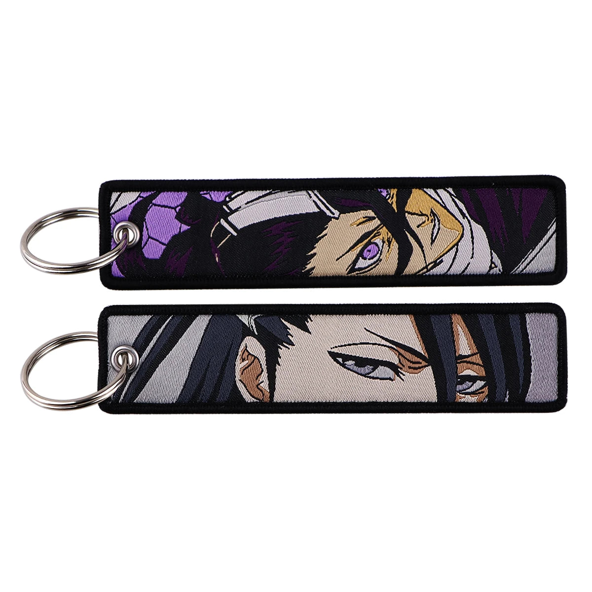Cool Man Embroidery Key Fobs Keychains for Women Anime Key Tags Keyring Accessories Toys Gift