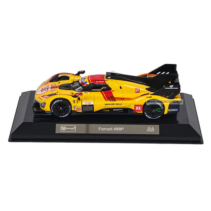 Bburago 1:43 296 GT3 racing Alloy die-casting car model toy WEC 24h Le Mans Hypercar 2025 Ferrari 499P No.83 Ye Yifei FIA WEC